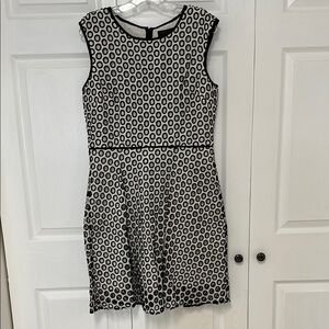 NWT JCrew Elegant Black and White Patterned Dress